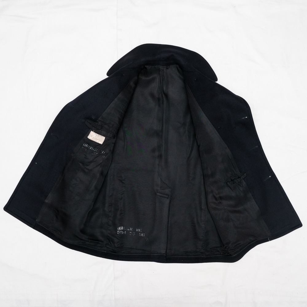 Vtg 60s 1962 Authentic US Navy Clothing Depot Wool Pea Coat 38R Military Stencil - Picture 7 of 13